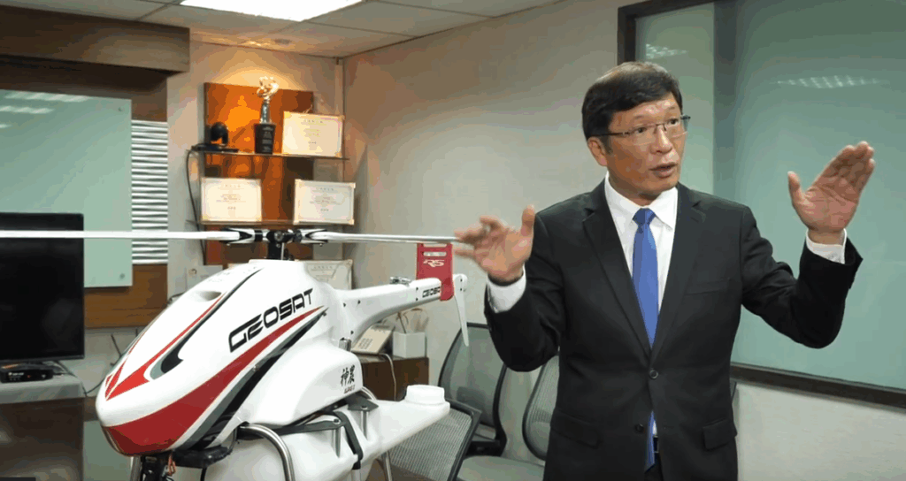 The representative of Taiwan Drone Service Inc. and their product