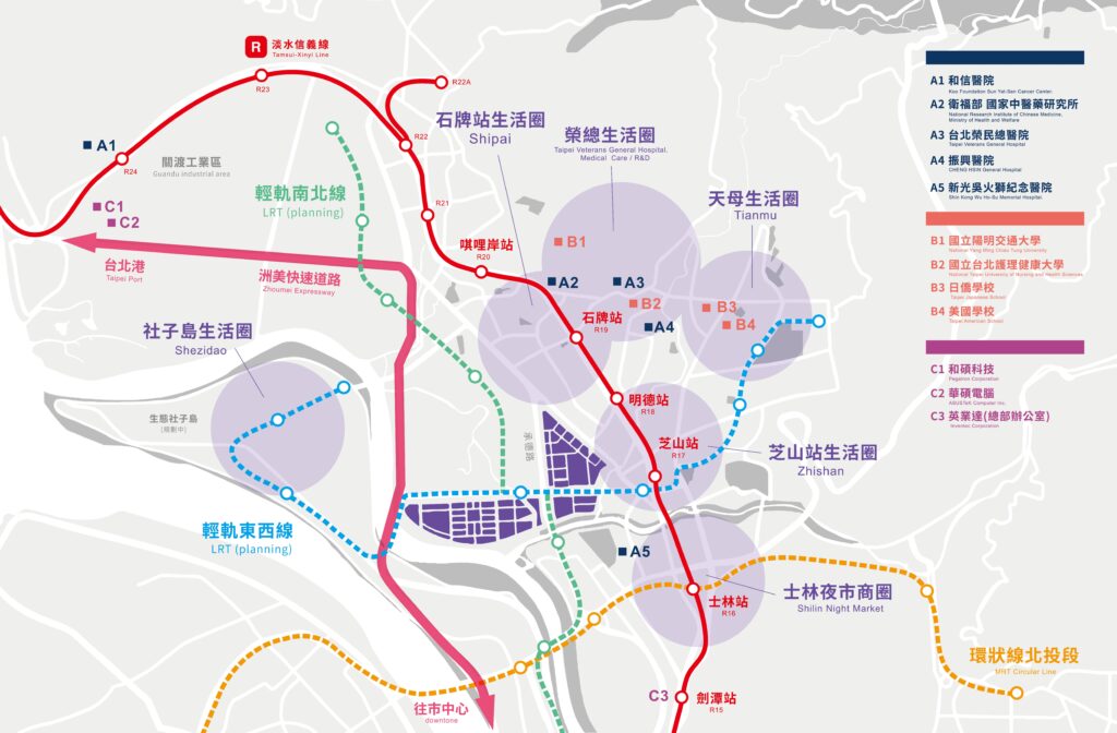 MRT light rail route map