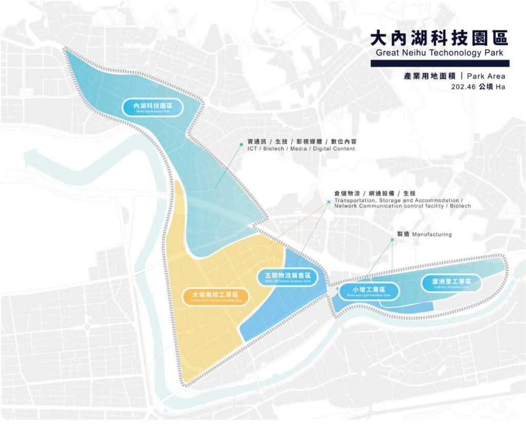 Map of Neihu technology park